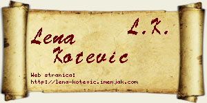 Lena Kotević vizit kartica